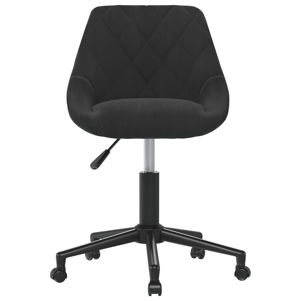 Chaise pivotante de bureau Noir Velours