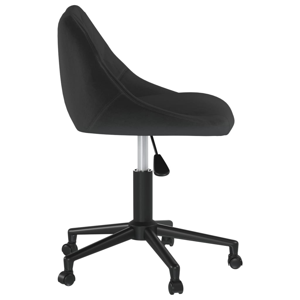 Chaise pivotante de bureau Noir Velours