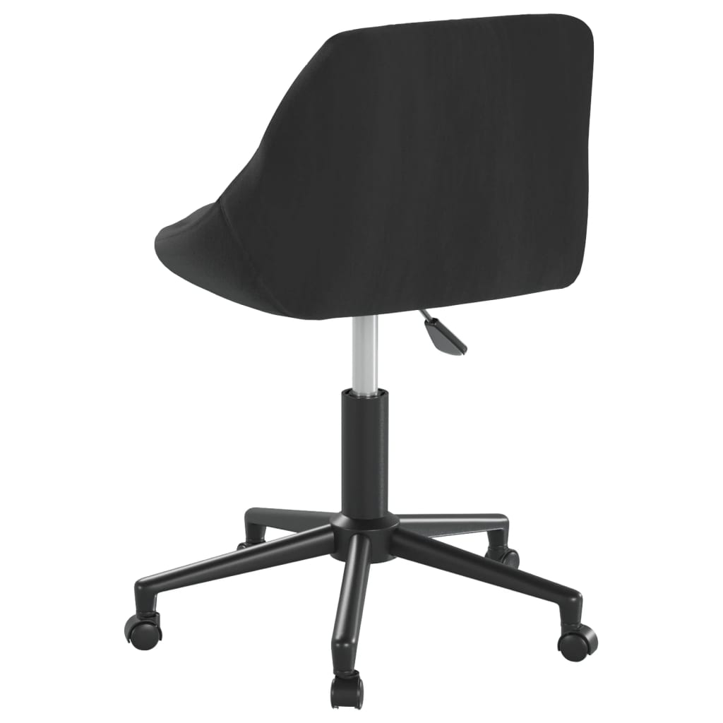 Chaise pivotante de bureau Noir Velours