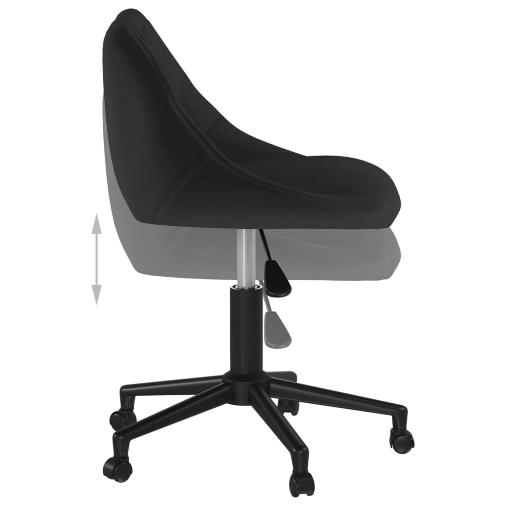 Chaise pivotante de bureau Noir Velours