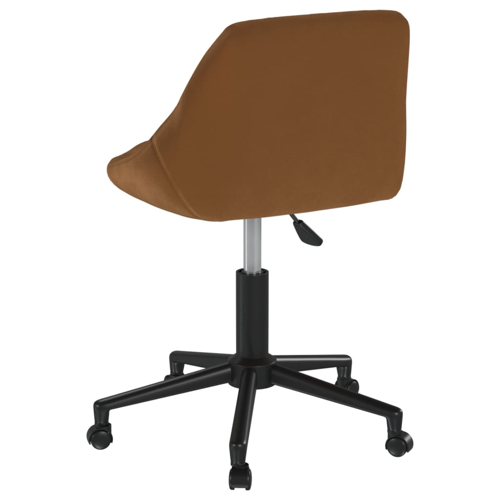 Chaise pivotante de bureau Marron Velours