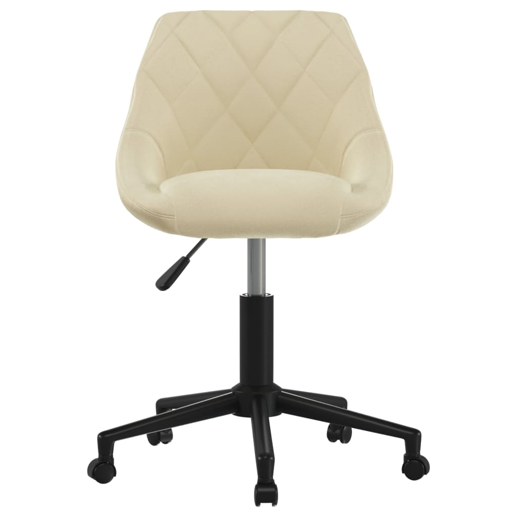 Chaise pivotante de bureau Crème Velours