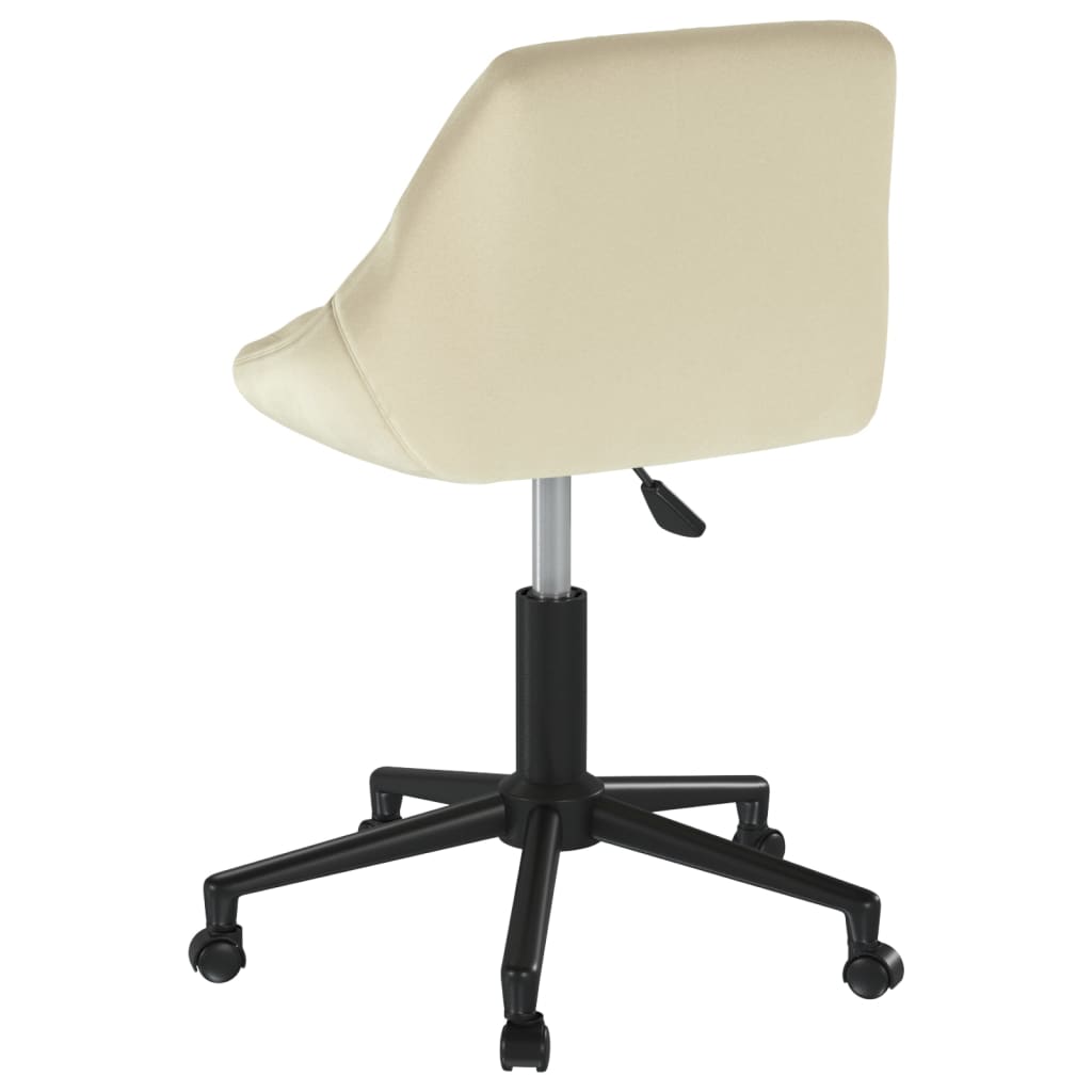 Chaise pivotante de bureau Crème Velours