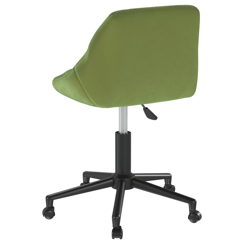 Chaise pivotante de bureau Vert clair Velours