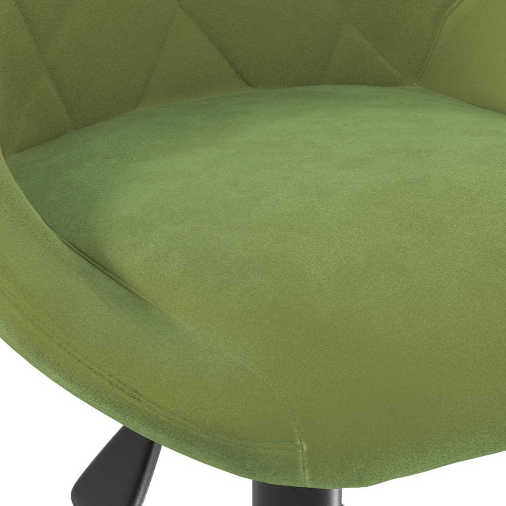 Chaise pivotante de bureau Vert clair Velours