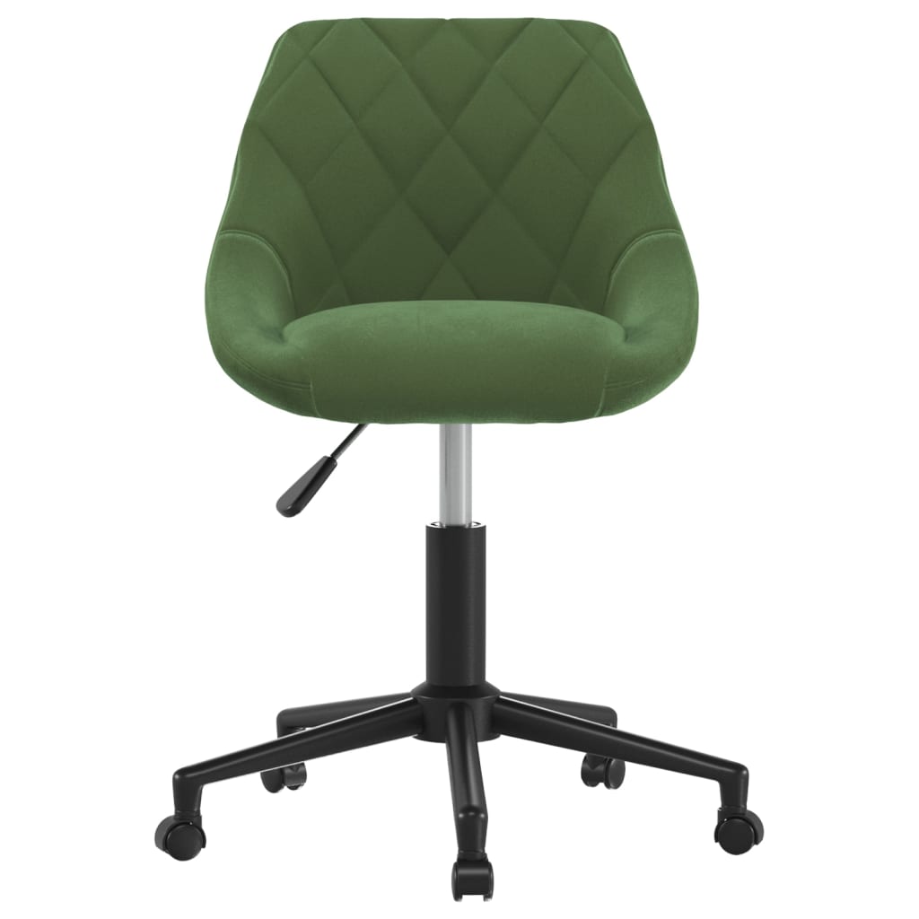 Chaise pivotante de bureau Vert foncé Velours