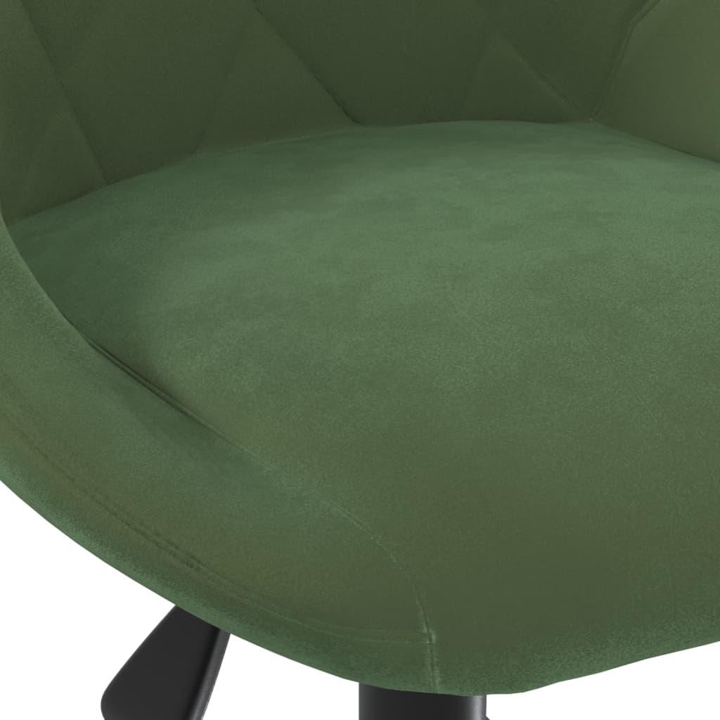 Chaise pivotante de bureau Vert foncé Velours