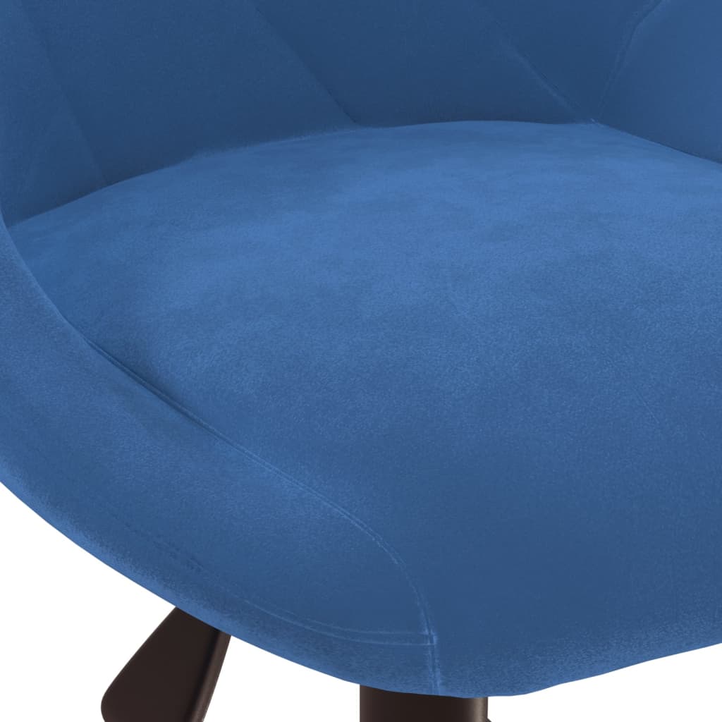 Chaise pivotante de bureau Bleu Velours