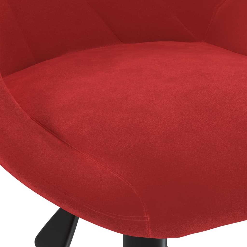 Chaise pivotante de bureau Rouge bordeaux Velours