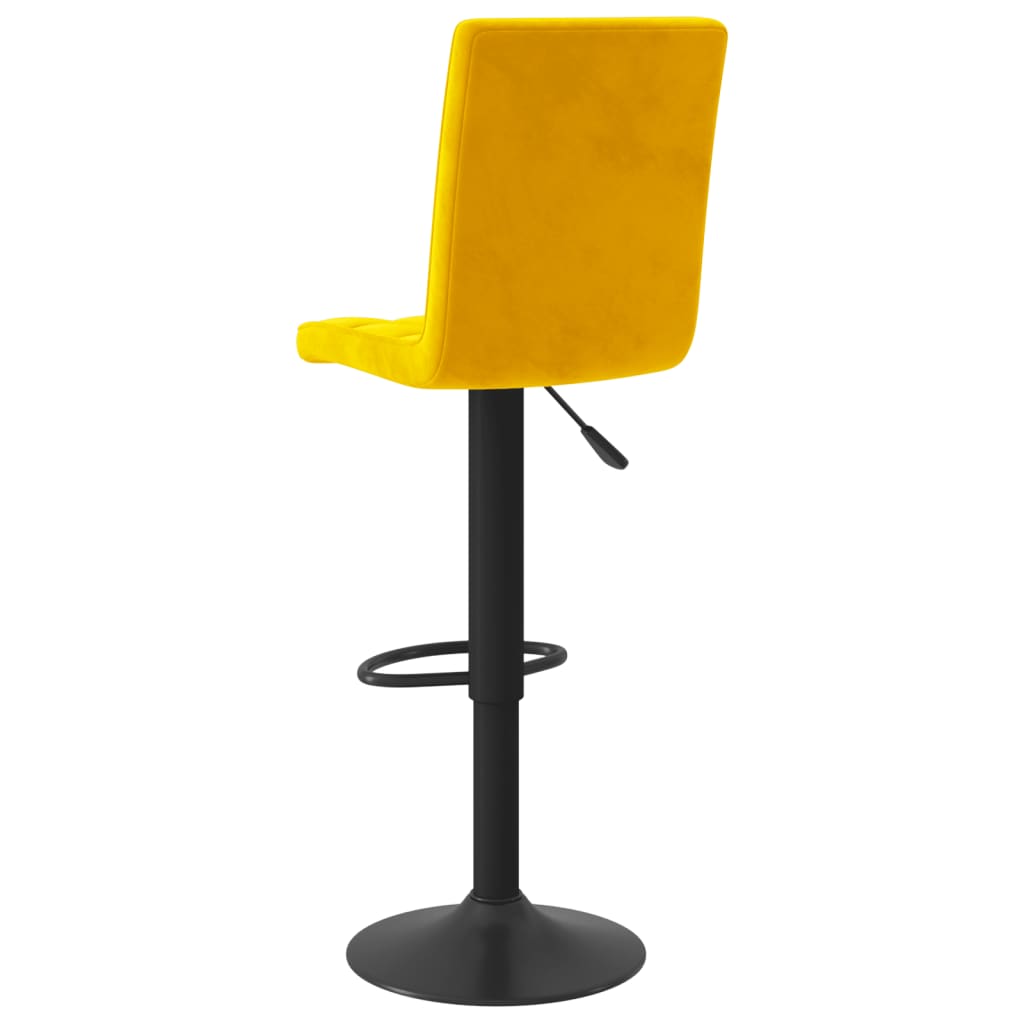 Tabouret de bar Jaune moutarde Velours Tabourets de bar vidaXL