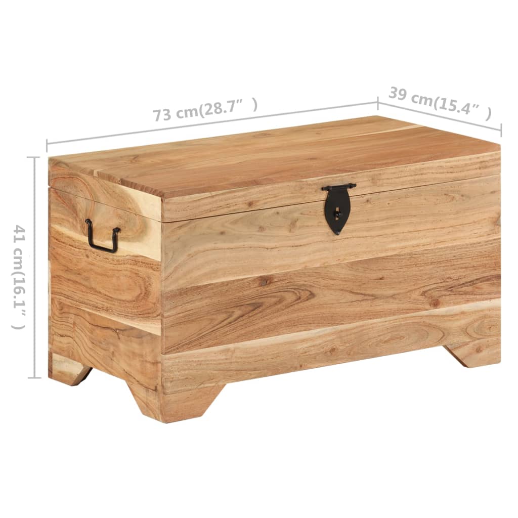 Coffre de rangement Bois d'acacia solide Coffres de rangement vidaXL