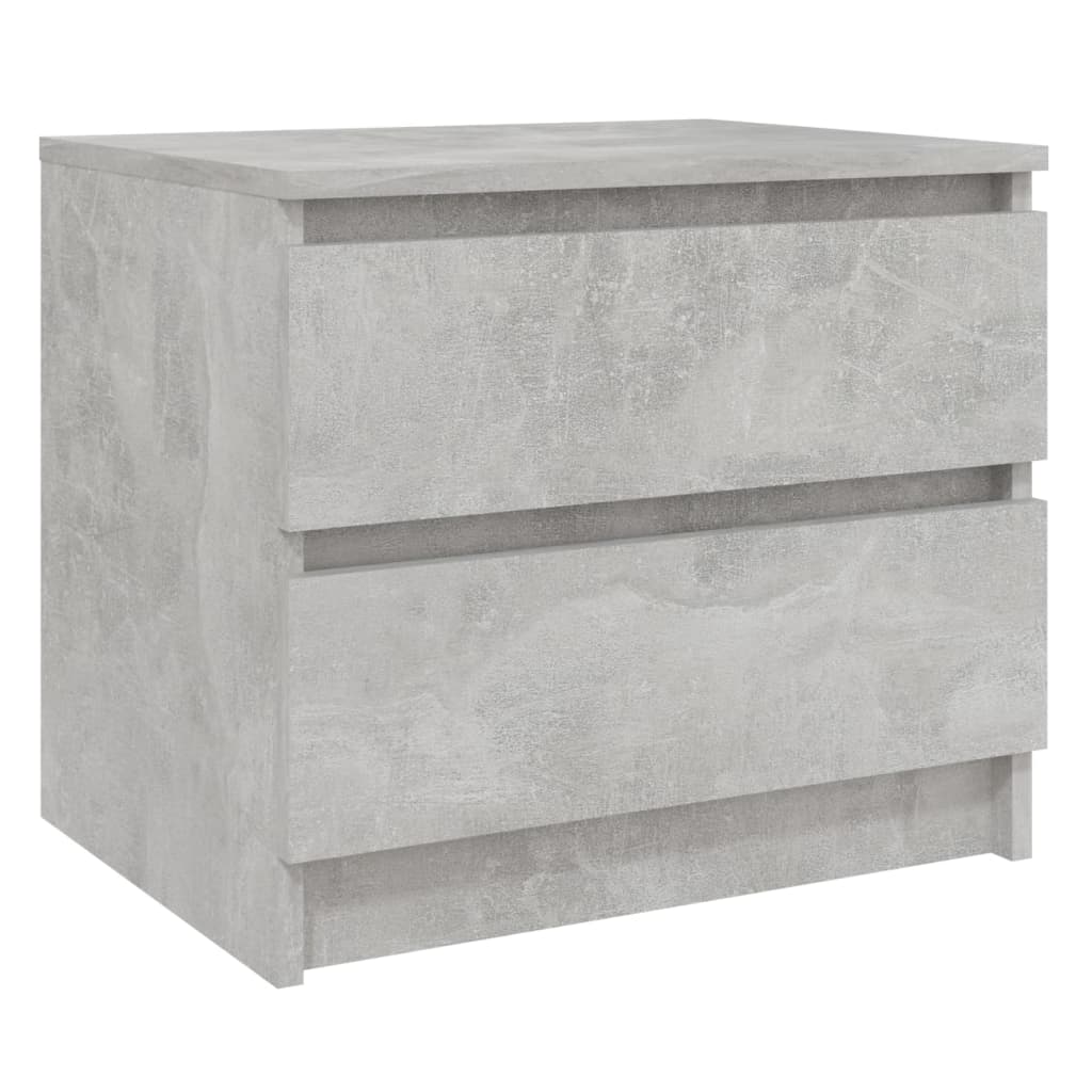 Table de chevet Gris béton 50x39x43,5 cm Aggloméré Tables de chevet vidaXL   