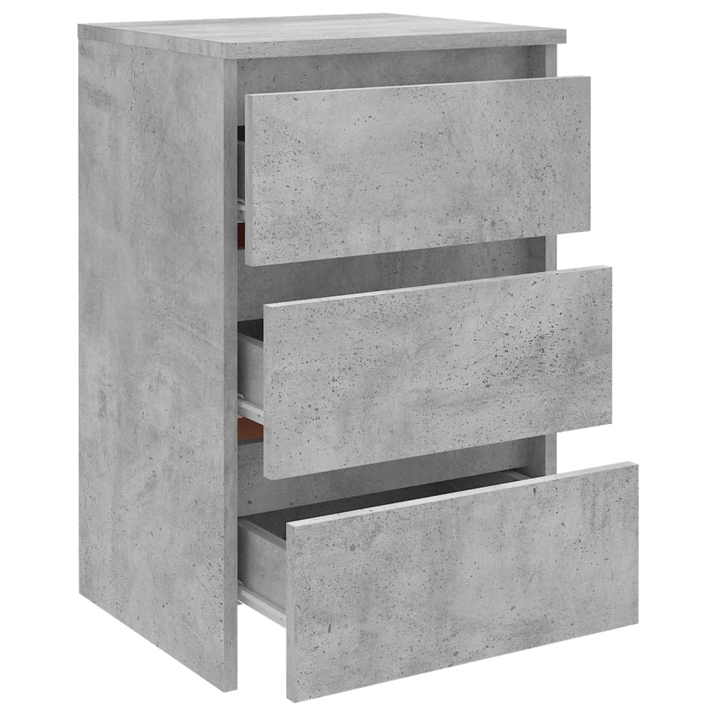 Table de chevet Gris béton 40x35x62,5 cm Aggloméré Tables de chevet vidaXL   