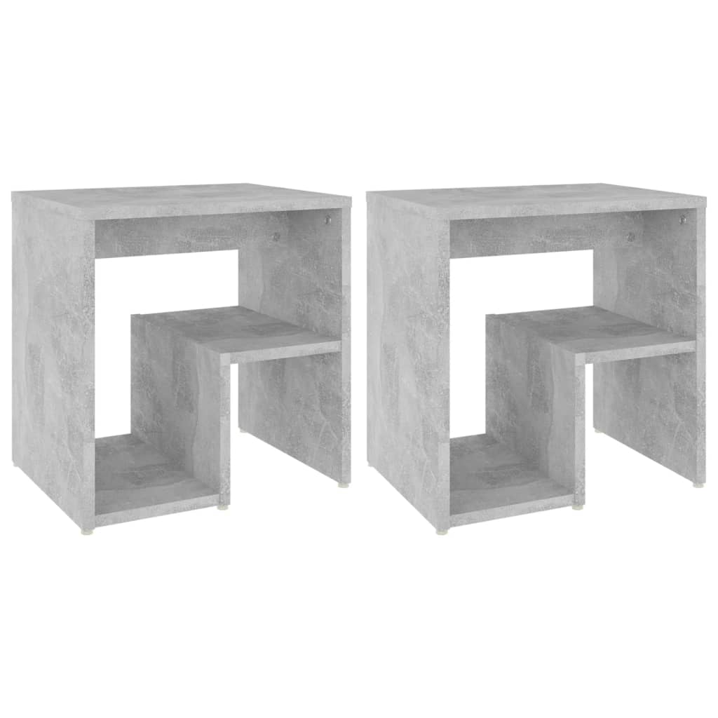 Tables de chevet 2 pcs gris béton 40x30x40 cm bois d'ingénierie Tables de chevet vidaXL   