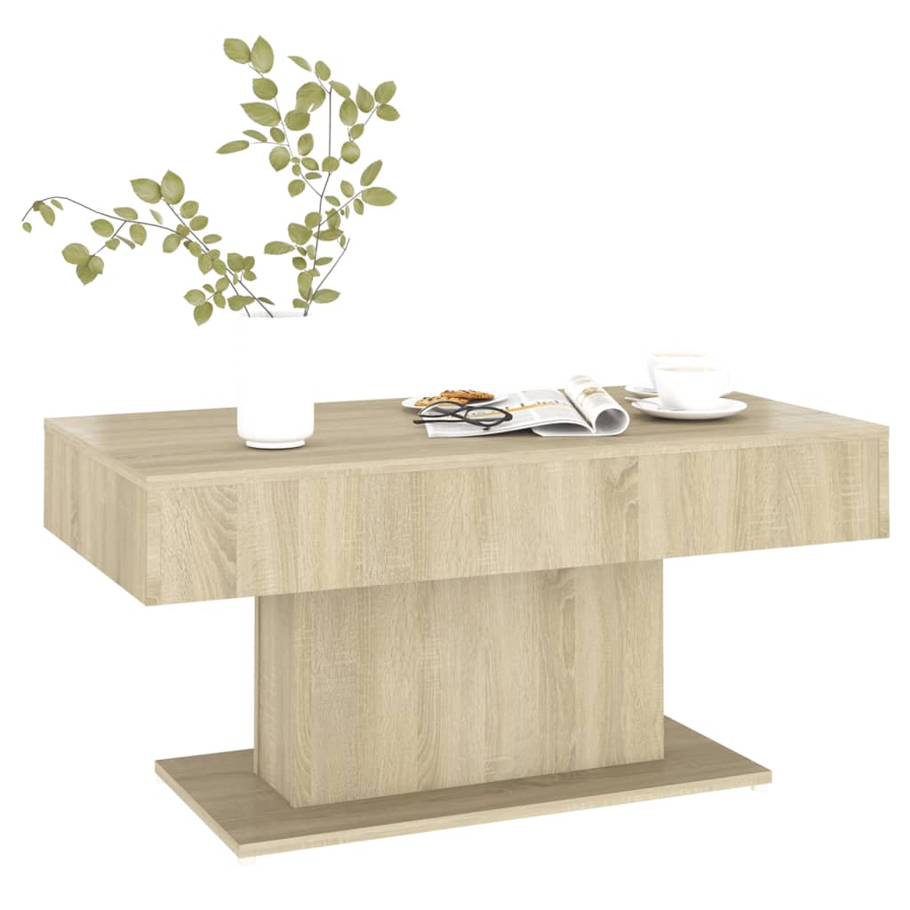 Table basse chêne sonoma 96x50x45 cm bois d'ingénierie Tables basses vidaXL   