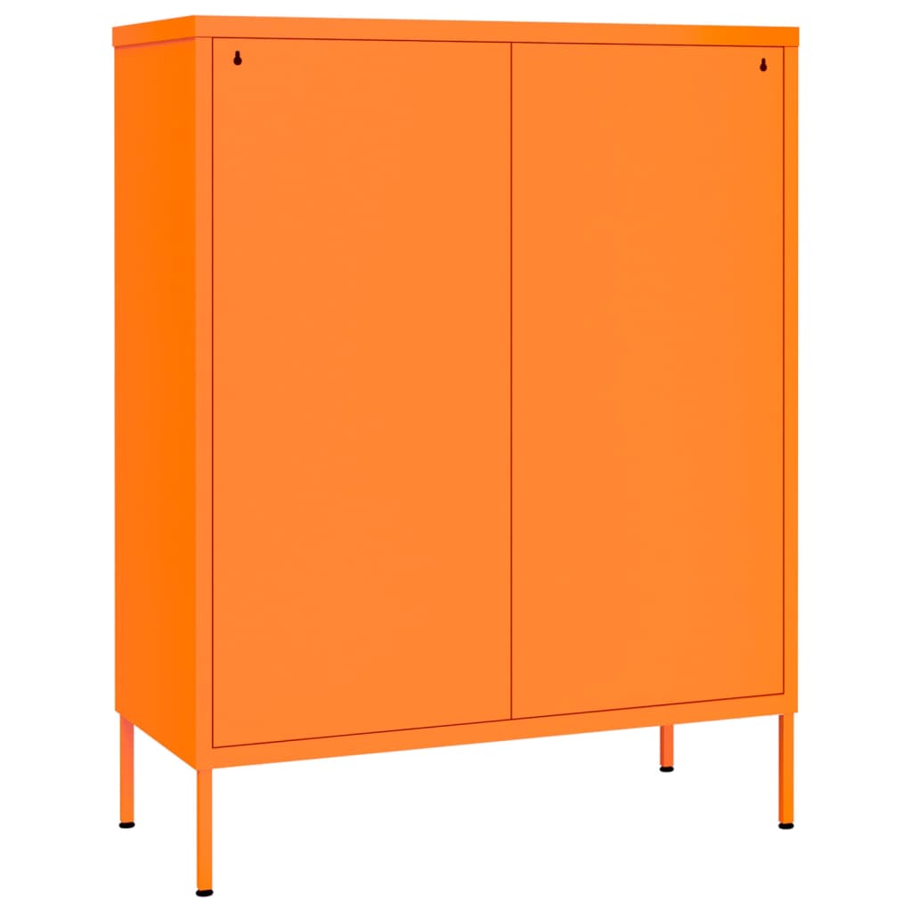 Armoire à tiroirs Orange 80x35x101,5 cm Acier Casiers & armoires de rangement vidaXL   