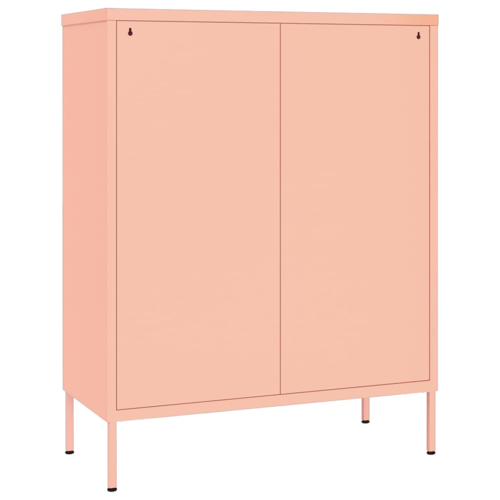 Armoire à tiroirs Rose 80x35x101,5 cm Acier Casiers & armoires de rangement vidaXL   