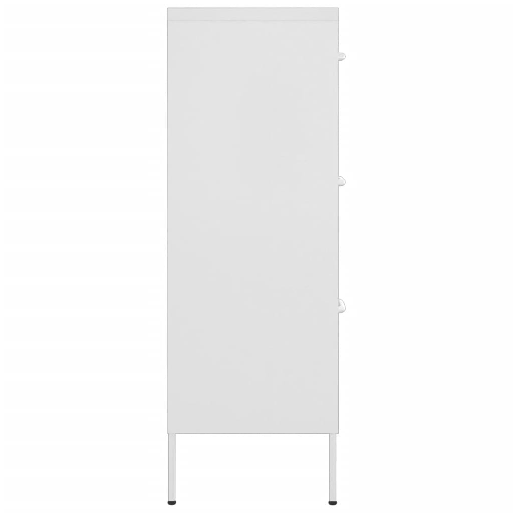 Armoire à tiroirs Blanc 80x35x101,5 cm Acier Casiers & armoires de rangement vidaXL