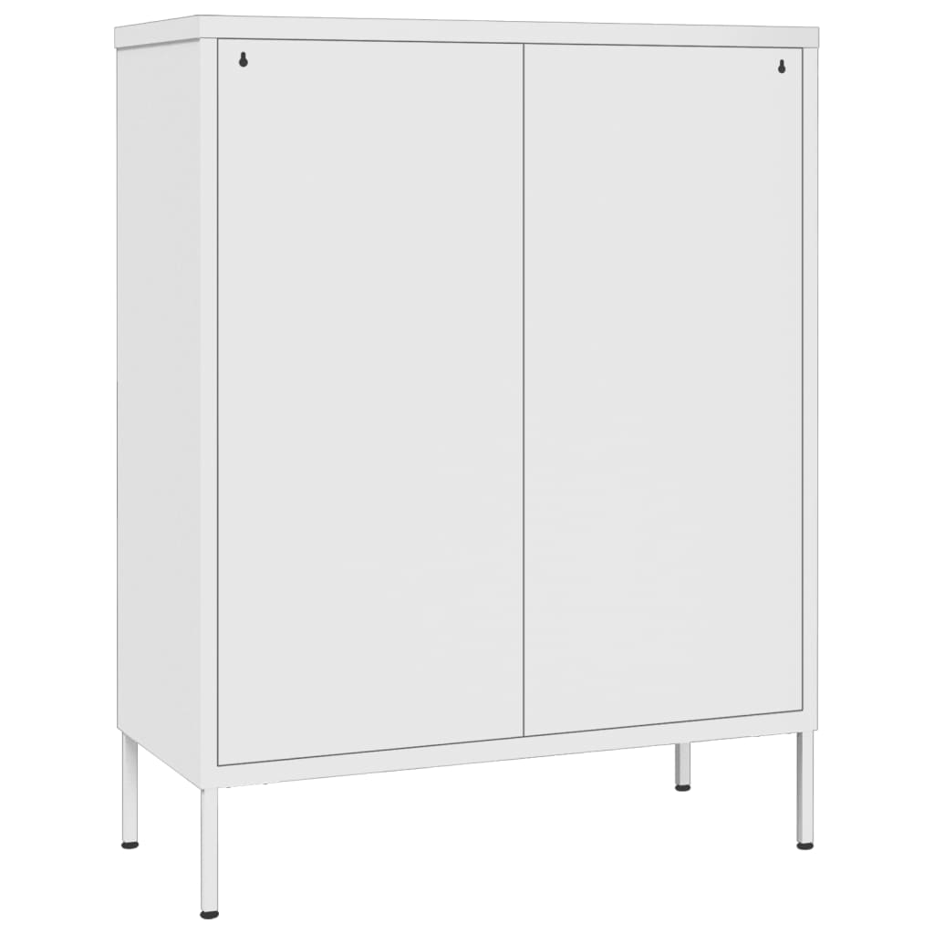 Armoire à tiroirs Blanc 80x35x101,5 cm Acier Casiers & armoires de rangement vidaXL