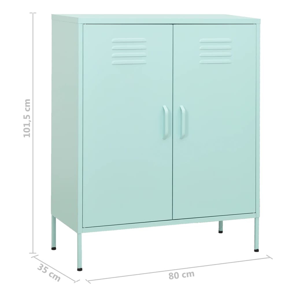 Armoire de rangement Vert menthe 80x35x101,5 cm Acier Casiers & armoires de rangement vidaXL   