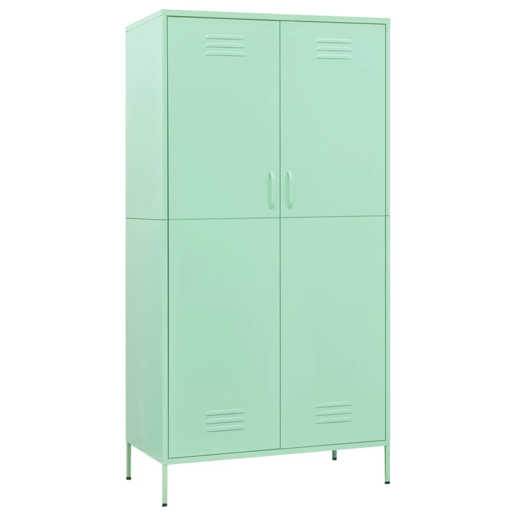 Garde-robe Vert menthe 90x50x180 cm Acier Armoires vidaXL   