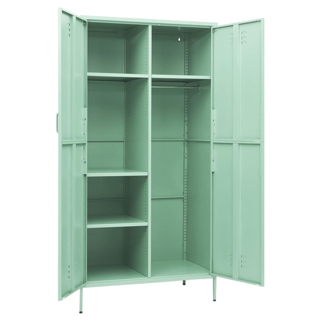 Garde-robe Vert menthe 90x50x180 cm Acier Armoires vidaXL   