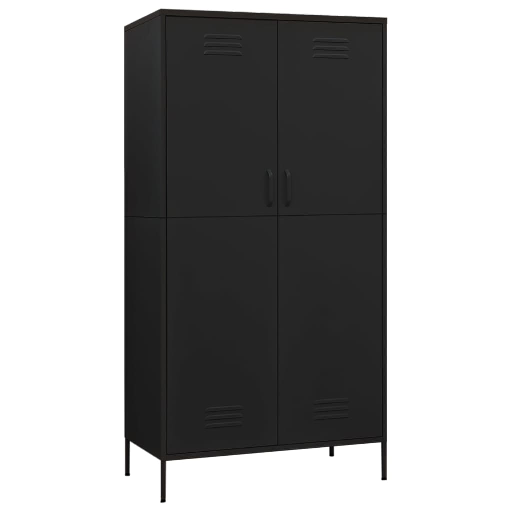 Garde-robe Noir 90x50x180 cm Acier Armoires vidaXL   