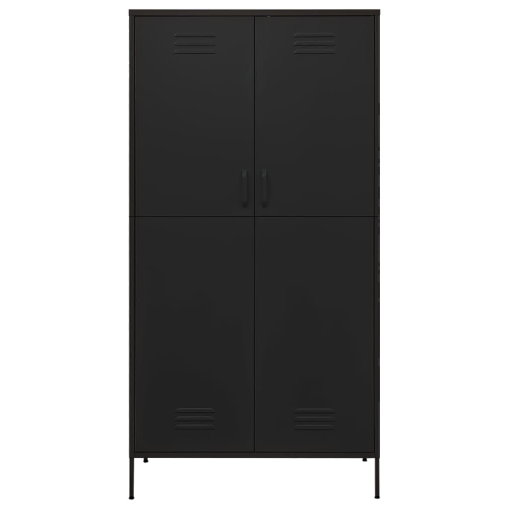 Garde-robe Noir 90x50x180 cm Acier Armoires vidaXL   