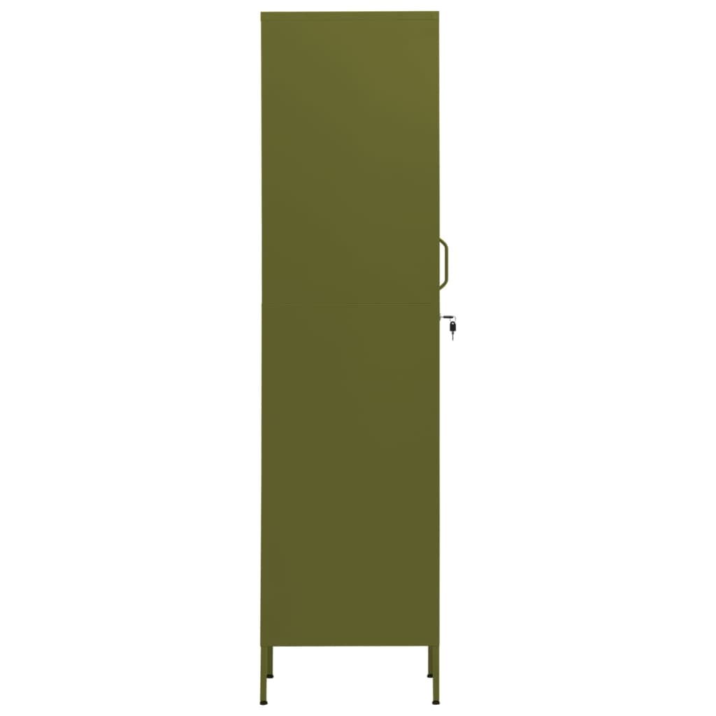 Armoire à casiers Vert olive 35x46x180 cm Acier Casiers & armoires de rangement vidaXL   