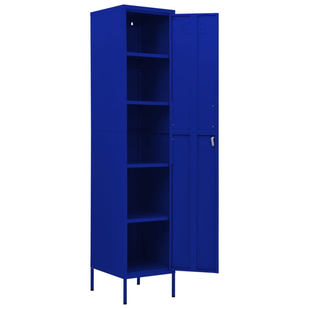 Armoire à casiers Bleu marine 35x46x180 cm Acier Casiers & armoires de rangement vidaXL   