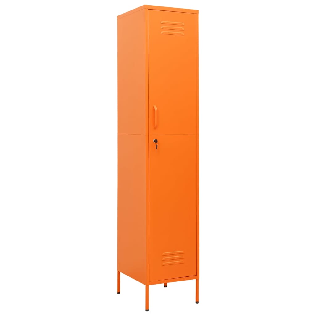 Armoire à casiers Orange 35x46x180 cm Acier Casiers & armoires de rangement vidaXL   