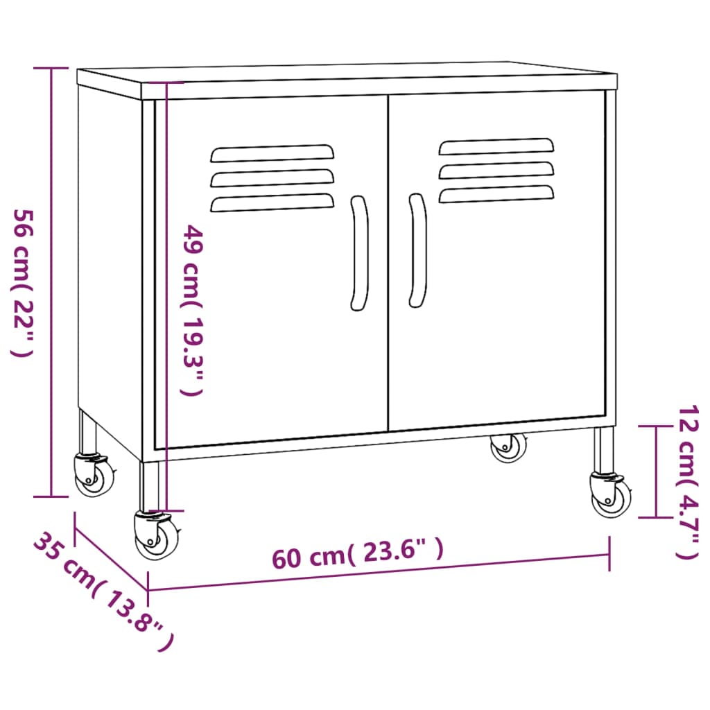 Armoire de rangement Bleu marine 60x35x56 cm Acier - Xios Store SNC