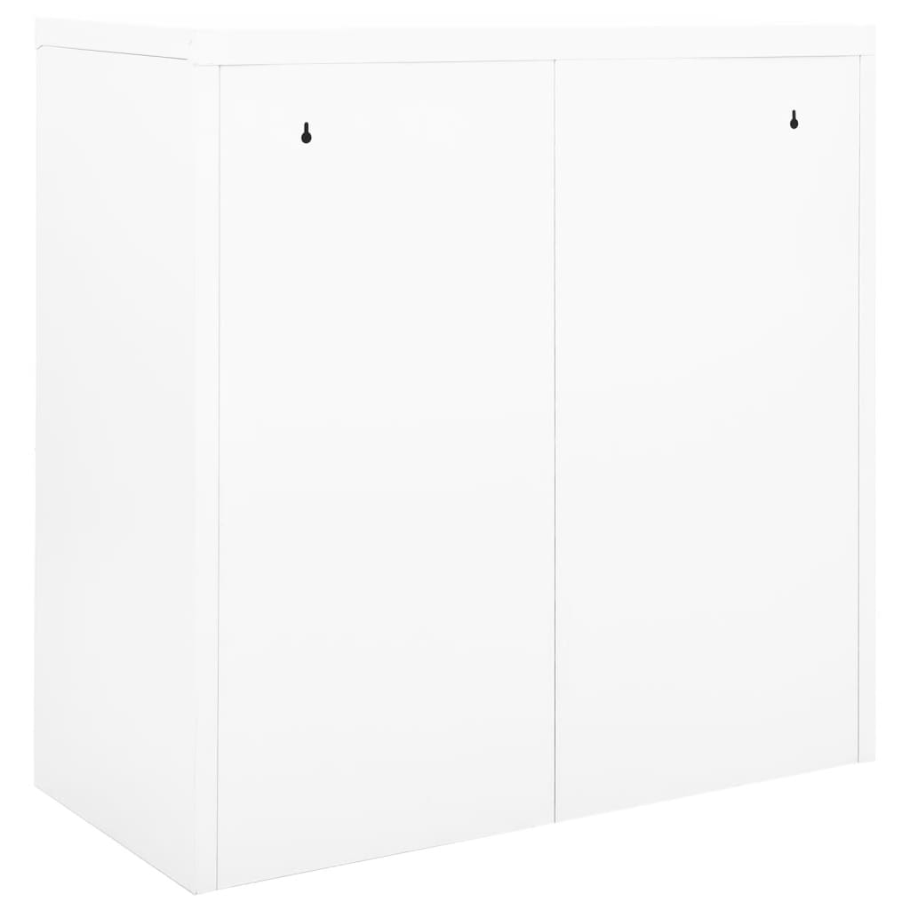 Armoire à portes coulissantes Blanc 90x40x90 cm Acier Casiers & armoires de rangement vidaXL   