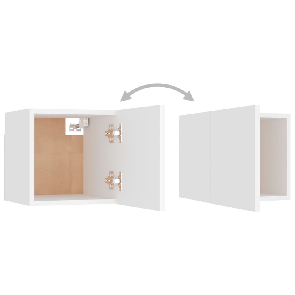 Ensemble de meubles TV 3 pcs Blanc Bois d'ingénierie Meubles TV vidaXL