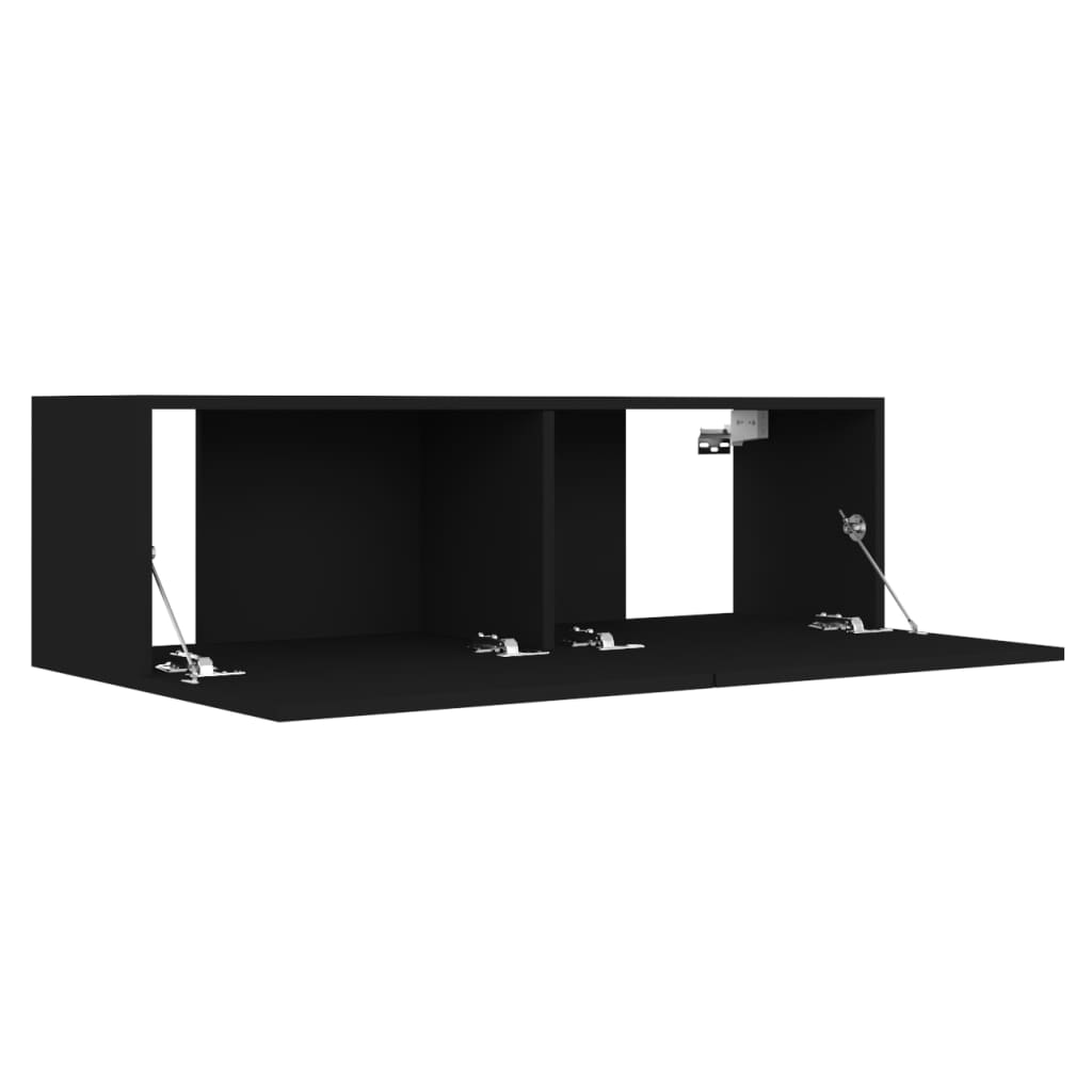 Ensemble de meubles TV 3 pcs Noir Bois d'ingénierie Meubles TV vidaXL