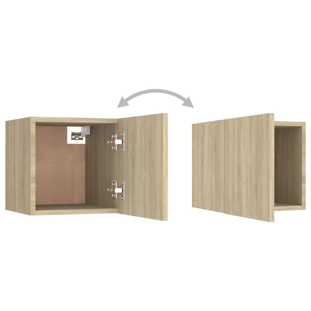 Ensemble de meubles TV 3 pcs Chêne sonoma Bois d'ingénierie Meubles TV vidaXL