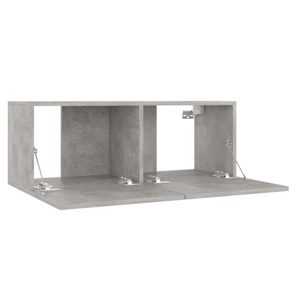 Ensemble de meubles TV 3 pcs Gris béton Bois d'ingénierie Meubles TV vidaXL