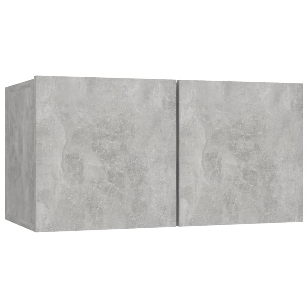 Ensemble de meubles TV 3 pcs Gris béton Bois d'ingénierie Meubles TV vidaXL