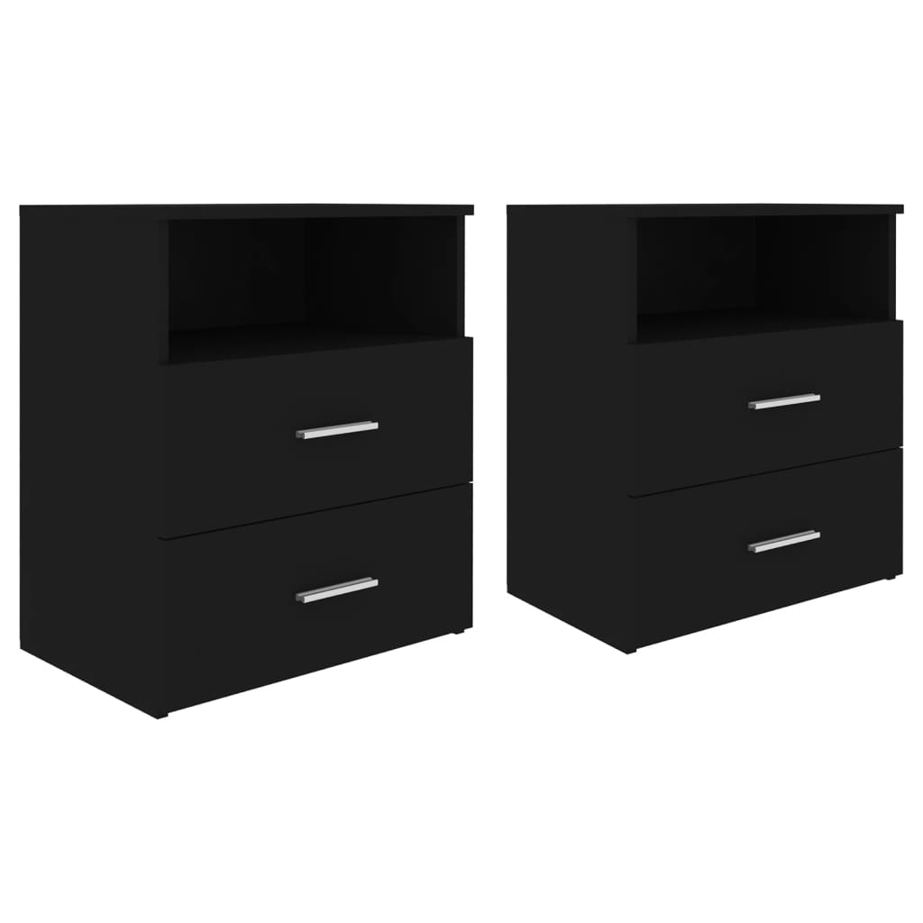 Tables de chevet 2 pcs Noir 50x32x60 cm Tables de chevet vidaXL   