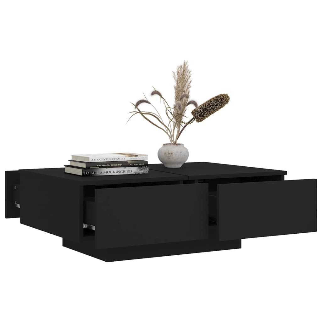 Table basse Noir 90x60x31 cm Aggloméré Tables basses vidaXL   