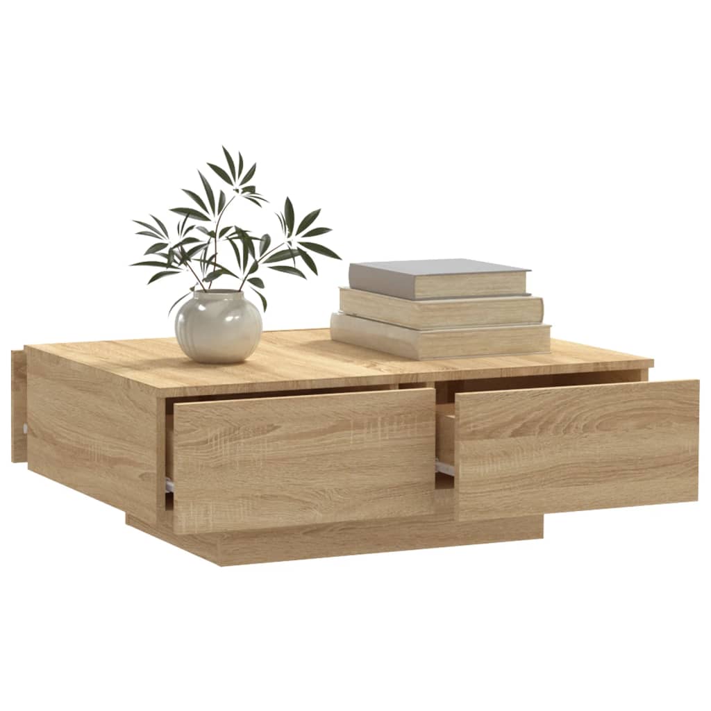 Table basse chêne sonoma 90x60x31 cm bois d'ingénierie Tables basses vidaXL   