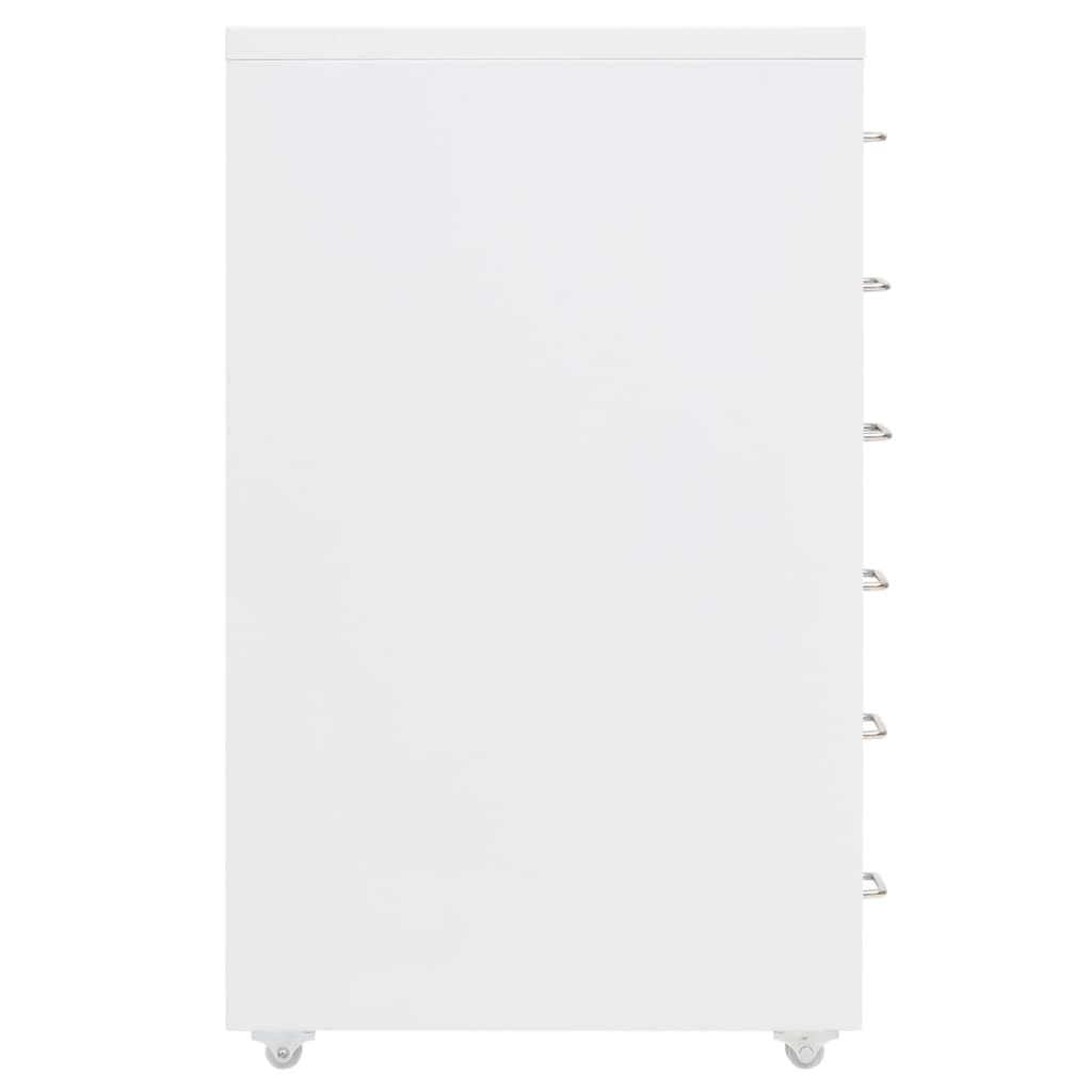 Classeur mobile Blanc 28x41x69 cm Métal Classeur à tiroirs vidaXL   