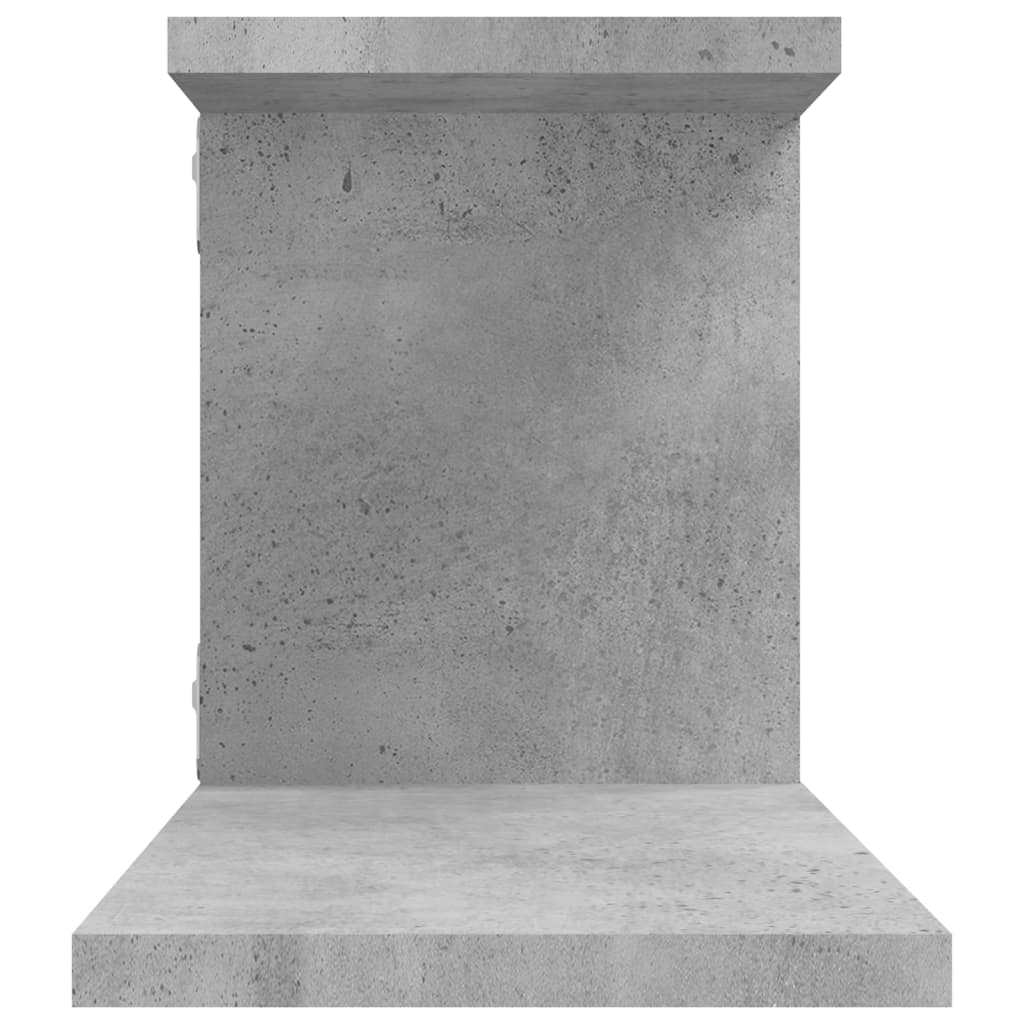 Étagère TV murale Gris béton 125x18x23 cm Aggloméré - Xios Store SNC