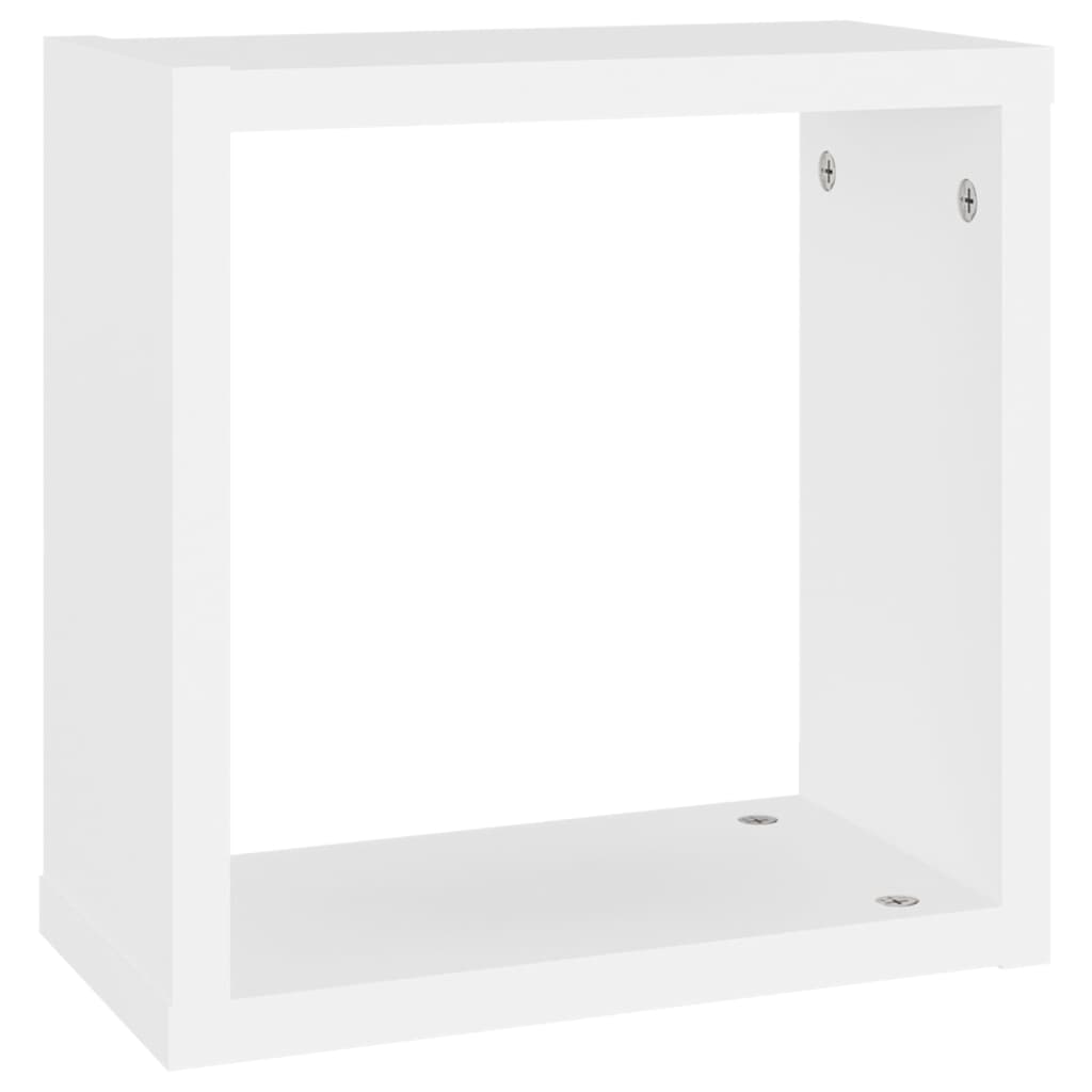 Étagères cube murales 2 pcs Blanc 30x15x30 cm Étagères murales & corniches vidaXL   