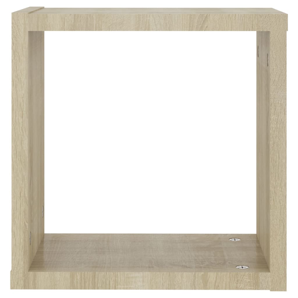 Étagères cube murales 2 pcs Chêne sonoma 30x15x30 cm - Xios Store SNC