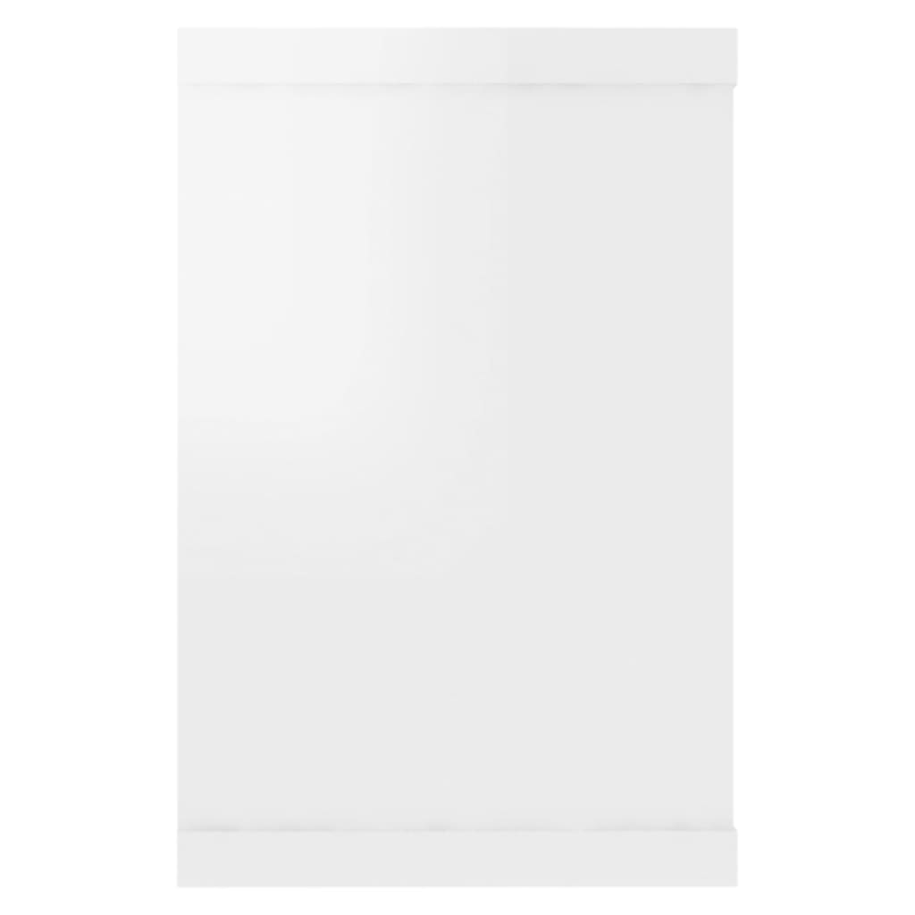 Étagères cube murales 4 pcs Blanc brillant 60x15x23cm Aggloméré Étagères murales & corniches vidaXL   