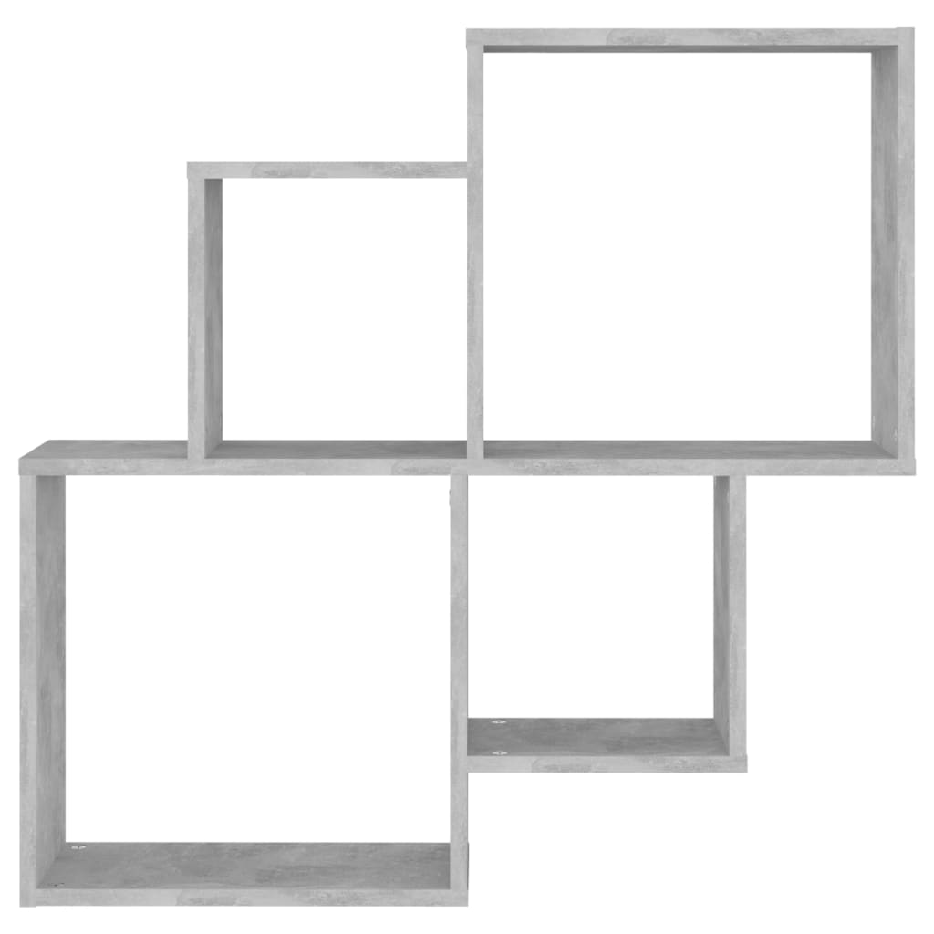 Étagère cube murale Gris béton 80x15x78,5 cm Aggloméré Étagères murales & corniches vidaXL   