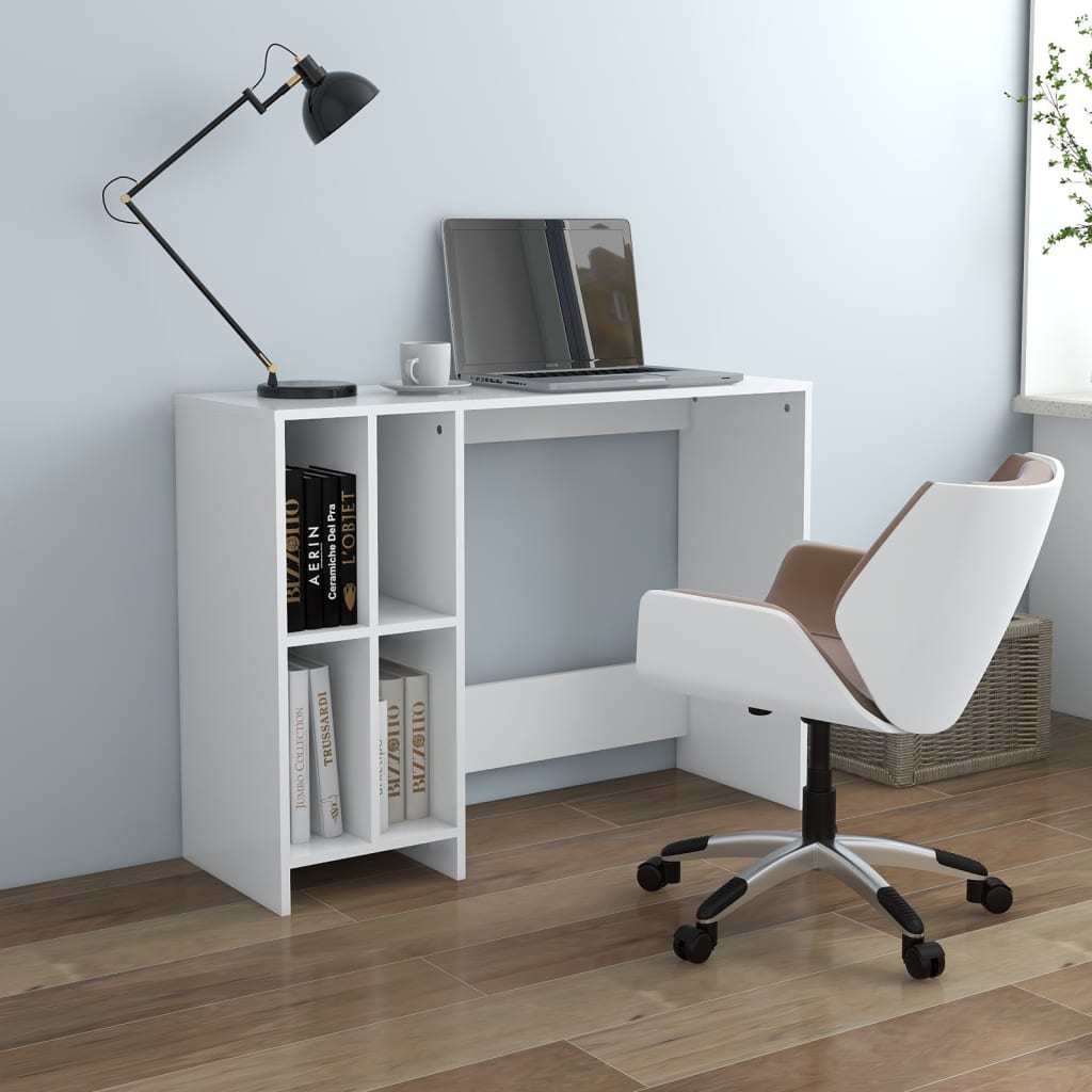 Bureau d'ordinateur portable blanc bois d'ingénierie Bureaux vidaXL   