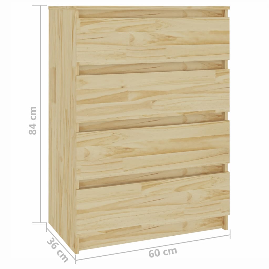 Armoire d'appoint 60x36x84 cm Bois de pin massif Buffets & bahuts vidaXL   