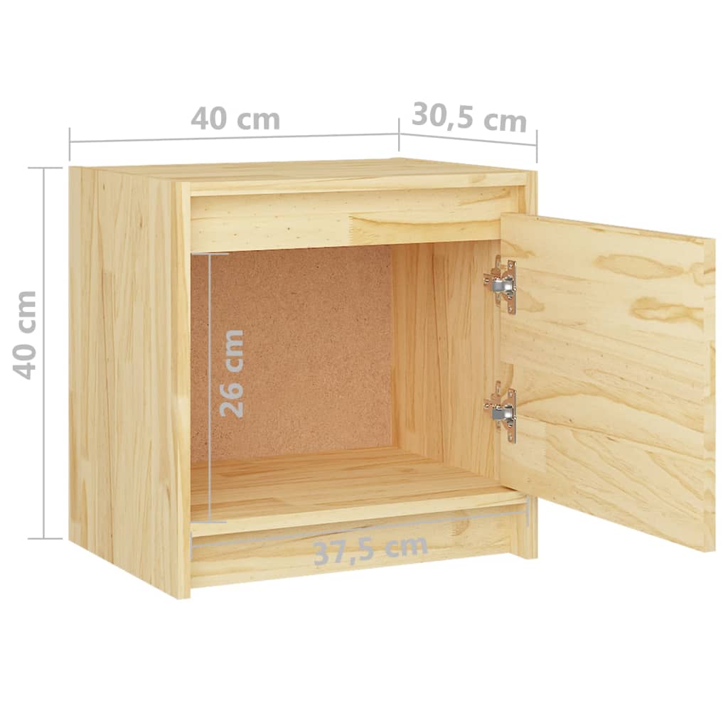 Table de chevet 40x30,5x40 cm bois de pin massif Tables de chevet vidaXL   